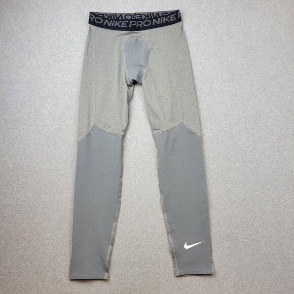Nike Pro Dri-FIT Compression Tights Pants XL Boys Mens CK4546-091‎ Gym Running - Picture 1 of 12